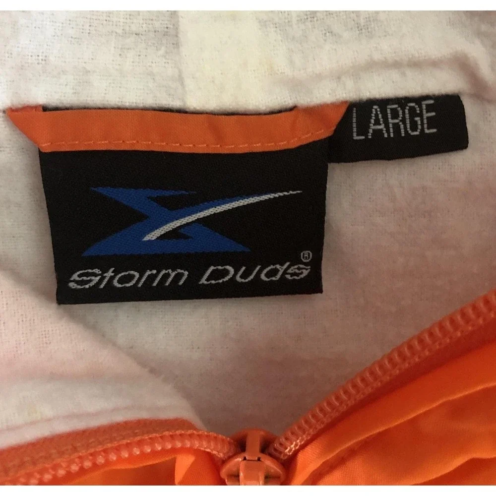 Vtg Auburn University Windbreaker Rain Jacket Orange Storm Duds Unisex Large